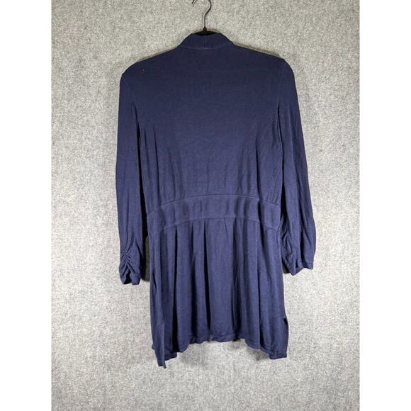 Chico's Sweater Women 1 Medium Long Sleeve Blue Lightweight Cardigan Neutral - Picture 6 of 7